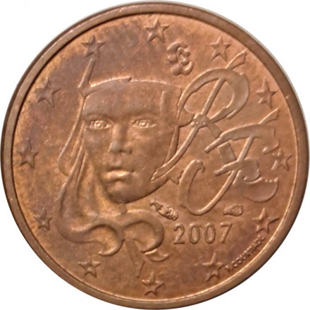 Франция 1 евроцент 2007 год - Марианна