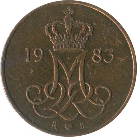 Дания 5 эре 1983 год - Королева Маргрете II