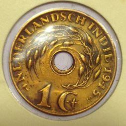 Нидерландская Индия 1 цент 1945 год (S)