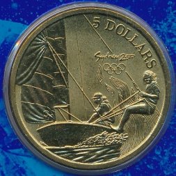 Австралия 5 долларов 2000 год - Олимпийские игры в Сиднее. Парусный спорт