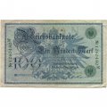 Германия 100 марок 1908 год (зеленая печать) - F