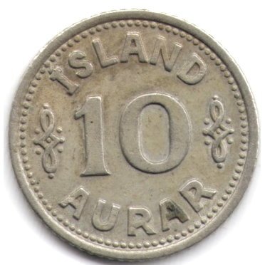 Исландия 10 эйре 1940 год