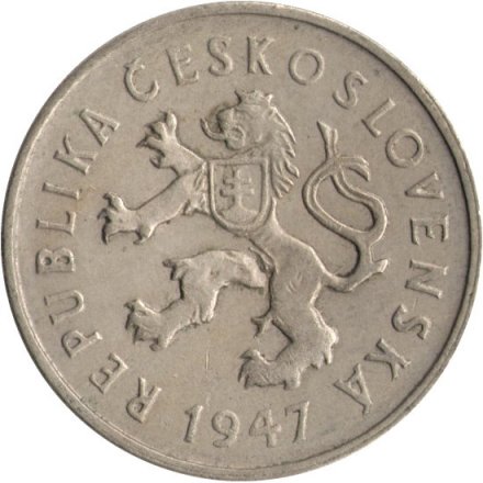 Чехословакия 2 кроны 1947 год