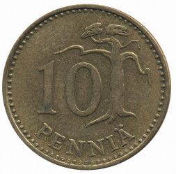 Финляндия 10 пенни 1969 год - Герб
