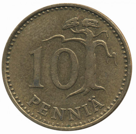 Финляндия 10 пенни 1969 год - Герб