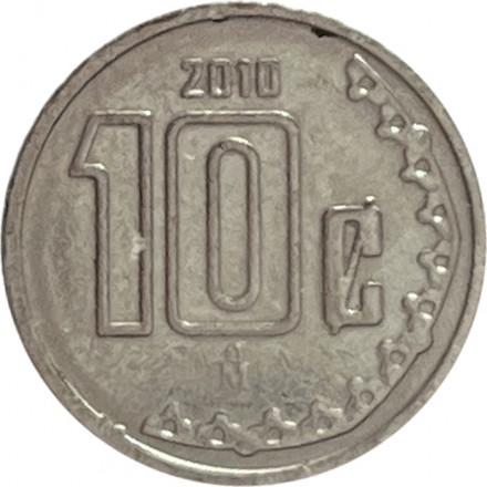 Мексика 10 сентаво 2010 год