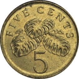 Сингапур 5 центов 2005 год