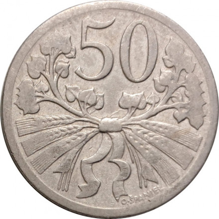 Чехословакия 50 геллеров 1922 год