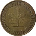 ФРГ 10 пфеннигов 1970 год (G)