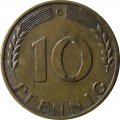 ФРГ 10 пфеннигов 1970 год (G)