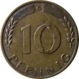 ФРГ 10 пфеннигов 1970 год (G)