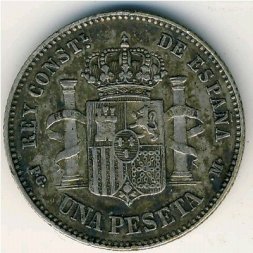 Испания 1 песета 1891 год