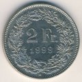 Швейцария 2 франка 1999 год