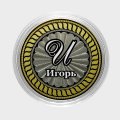 Игорь - Гравированная монета 10 рублей