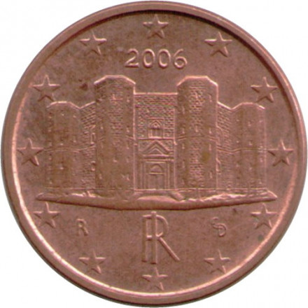 Италия 1 евроцент 2006 год