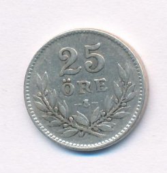 Швеция 25 эре 1939 год