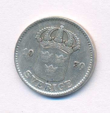 Швеция 25 эре 1939 год