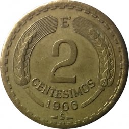 Чили 2 сентесимо 1966 год