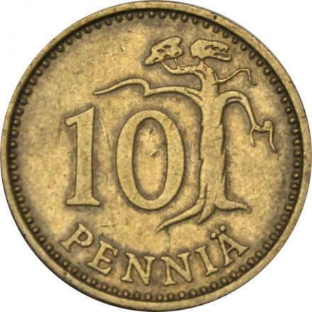 Финляндия 10 пенни 1966 год