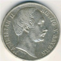 Монета Бавария 1 талер 1864 год