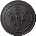 Швеция 2 эре 1881 год