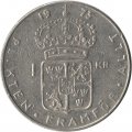 Швеция 1 крона 1973 год - Король Густав VI Адольф