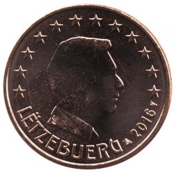Люксембург 5 евроцентов 2016 год - Великий герцог Люксембурга Анри