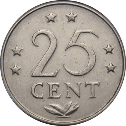 Антильские острова 25 центов 1970 год