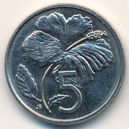 Острова Кука 5 центов 1992 год
