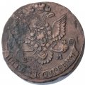 5 копеек 1780 год ЕМ Екатерина II (1762 - 1796) - орёл 1770-1777, старого образца - F+