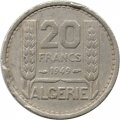 Алжир 20 франков 1949 год