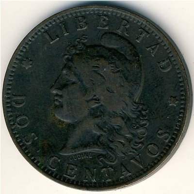 Аргентина 2 сентаво 1889 год
