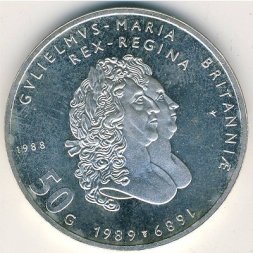 Нидерланды 50 гульденов 1988 год