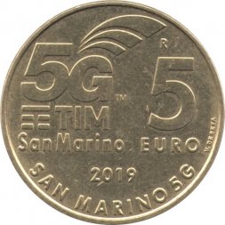 Сан-Марино 5 евро 2019 год - Сан-Марино 5G