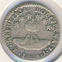 Боливия 1/2 соля 1830 год