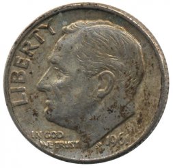 США 1 дайм (10 центов) 1961 год - Рузвельт (D)