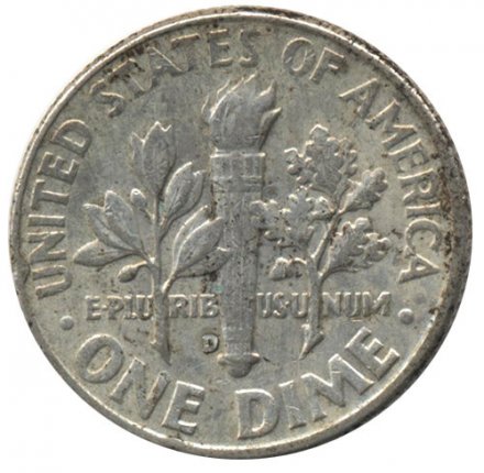 США 1 дайм (10 центов) 1961 год - Рузвельт (D)