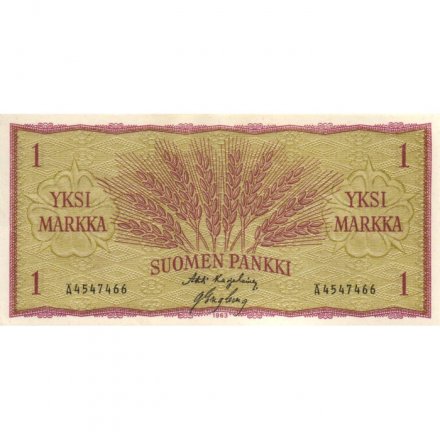 Финляндия 1 марка 1963 год - UNC (тип 3)