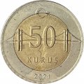 Турция 50 куруш 2021 год