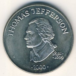 Либерия 5 долларов 2000 год