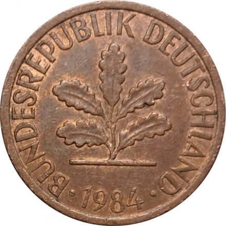 ФРГ 1 пфенниг 1984 год (D)