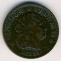 Гаити 2 сантима 1881 год