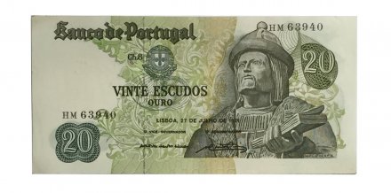 Португалия 20 эскудо 1971 год - XF+