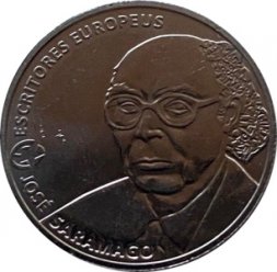Португалия 2,5 евро 2013 год - 15 лет со дня вручения Нобелевской премии по литературе