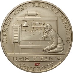 Острова Кука 1 доллар 2012 год - 100 лет Титанику. Радиорубка