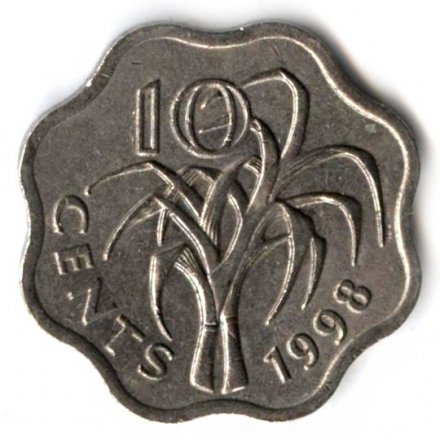 Свазиленд 10 центов 1998 год