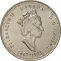 Канада 25 центов 1992 год - Британская Колумбия