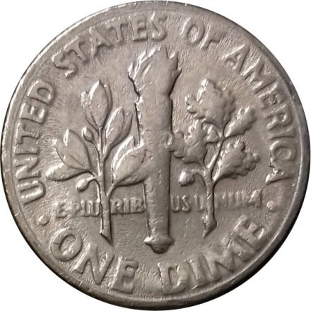 США 1 дайм (10 центов) 1972 год - Франклин Рузвельт (D)