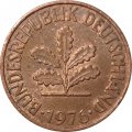 ФРГ 2 пфеннига 1976 год - F