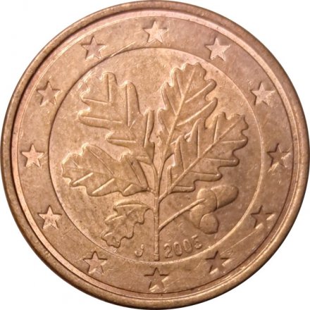 Германия 5 евроцентов 2005 год (J)